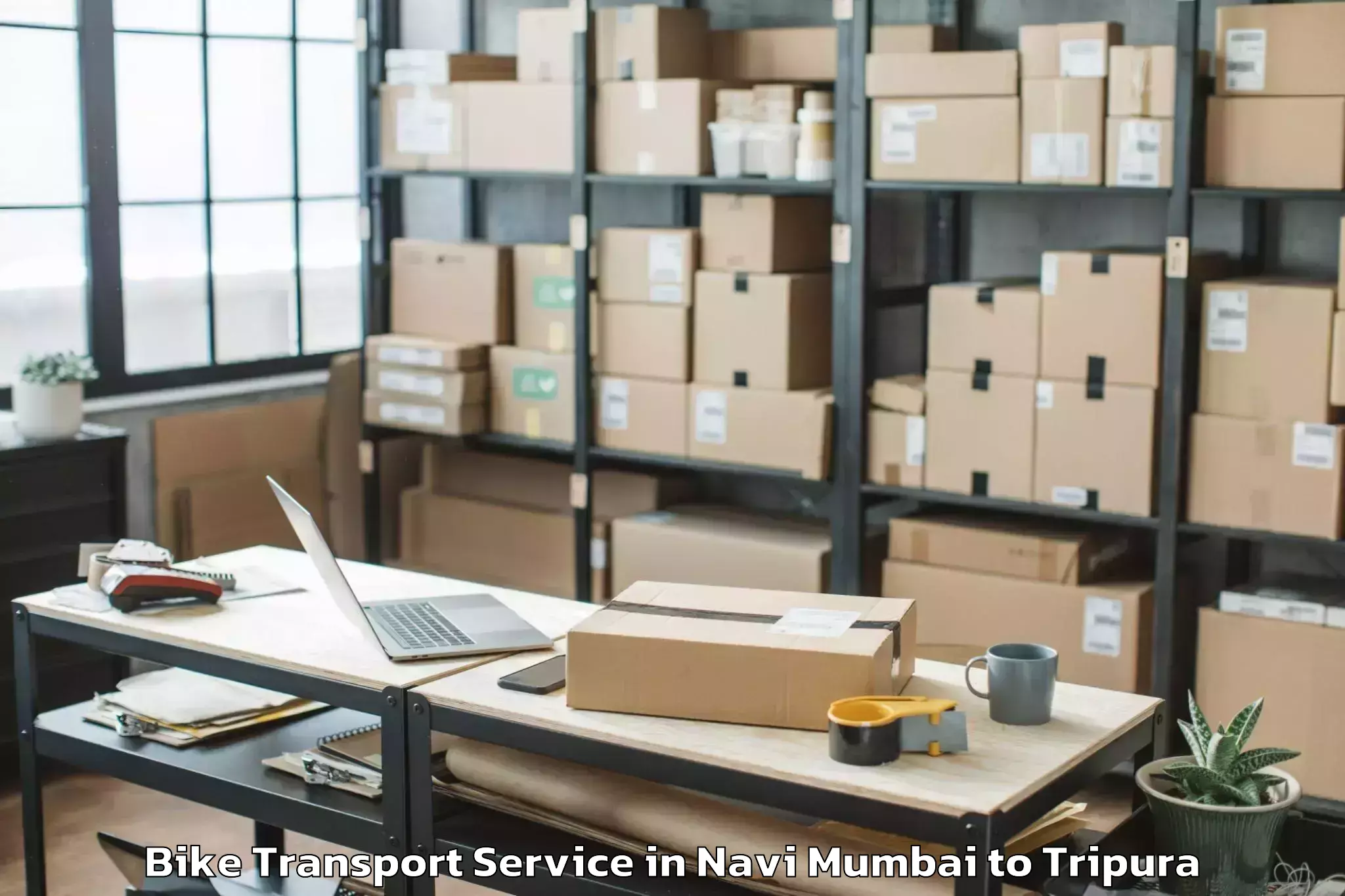 Quality Navi Mumbai to Santirbazar Bike Transport